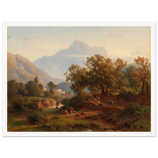 Region In South Tyrol–landscape In The Morning Light Art Print | August Behrendsen-Quipham Collections