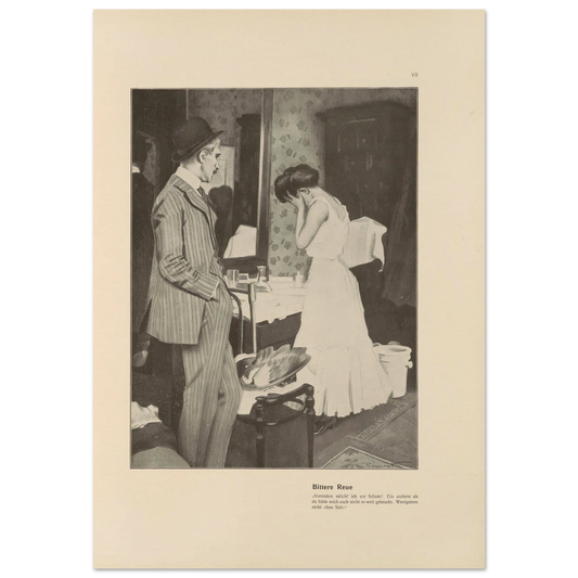 Bittere Reue (1908) Art Print | Ferdinand Freiherr von Reznicek-Quipham Collections
