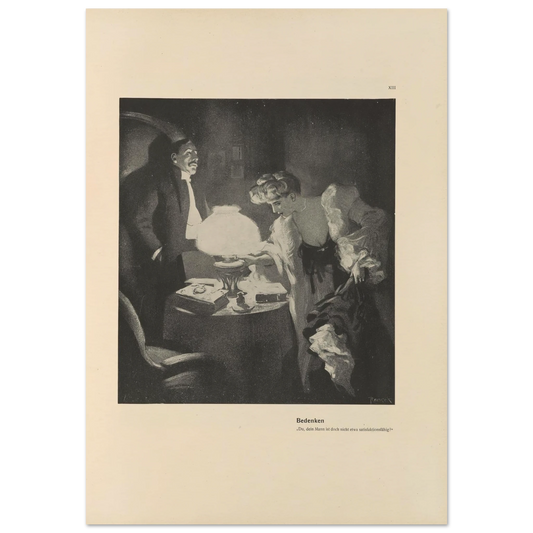 Bedenken (1908) Art Print | Ferdinand Freiherr von Reznicek-Quipham Collections