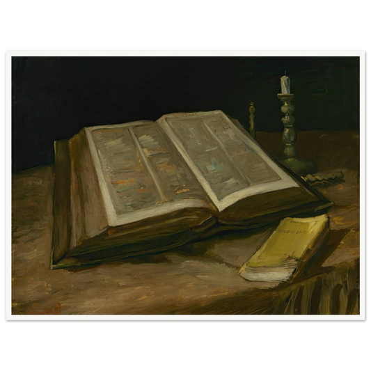 Still Life with Bible (1885) Art Print | Vincent van Gogh-Quipham Collections