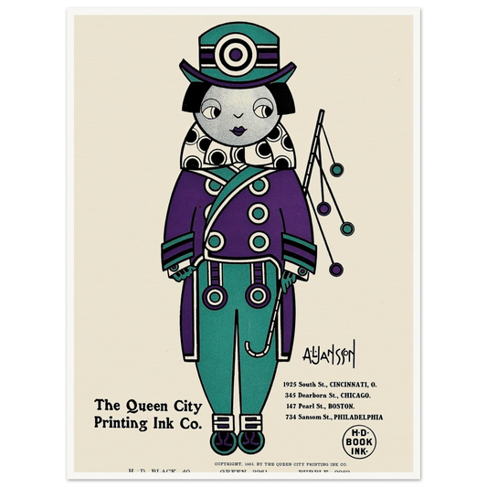 Queen City Ink, Ad. 01 (1890-1913) Art Print | Augustus Jansson-Quipham Collections