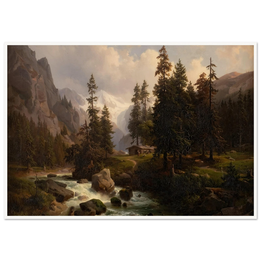 Dale in the High Alps at Gastein (1850) Art Print | August Behrendsen-Quipham Collections