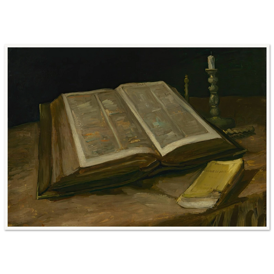 Still Life with Bible (1885) Art Print | Vincent van Gogh-Quipham Collections