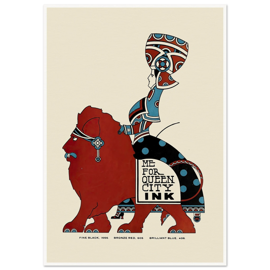 Queen City Ink, Ad. 09 (1890-1913) Art Print | Augustus Jansson-Quipham Collections